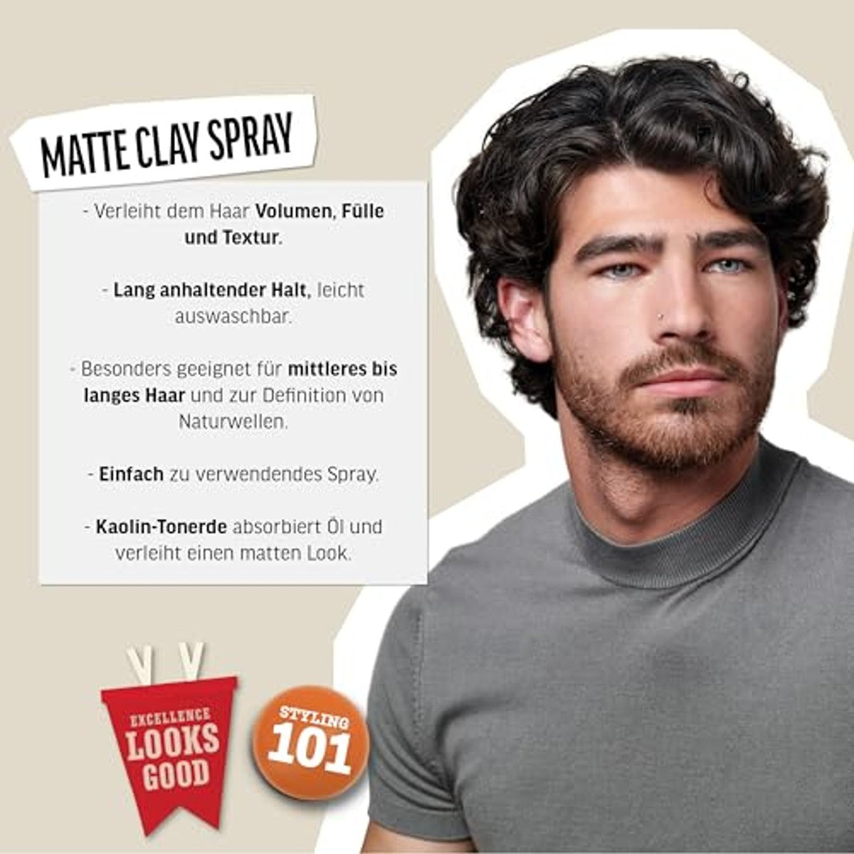 American Crew Matte Clay Spray Textuurspray voor Mannen 150 ml - 3-pack