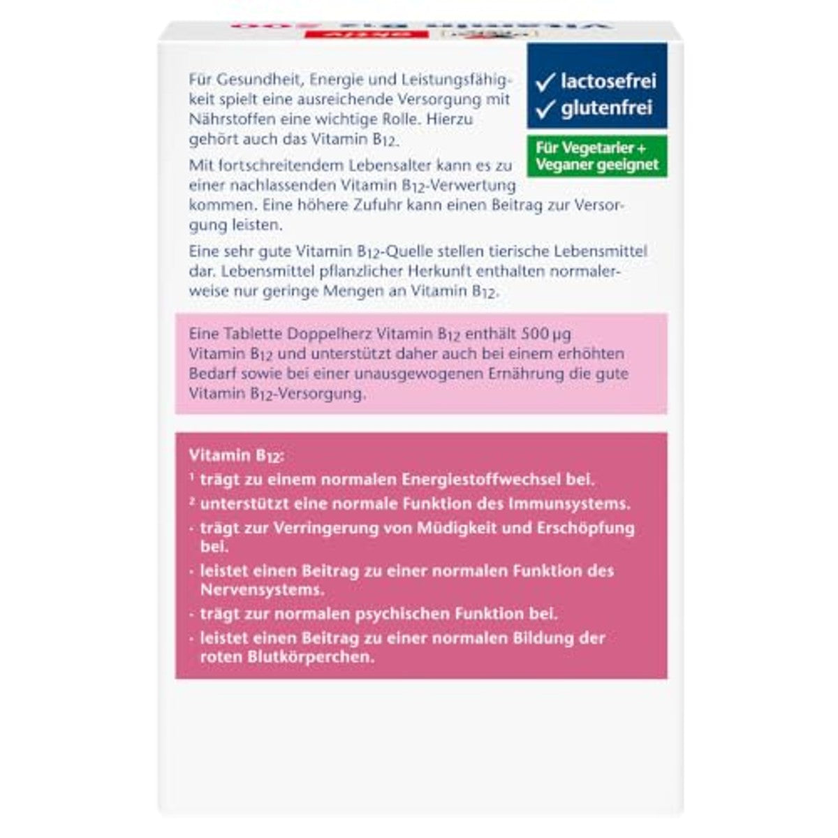 Doppelherz Vitamine B12 500 – Doppelherz