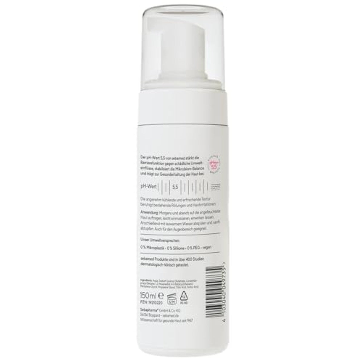 SEBAMED Anti-roodheid reinigingsschuim parfumvrij 6 x 150 ml - Voordeelverpakking