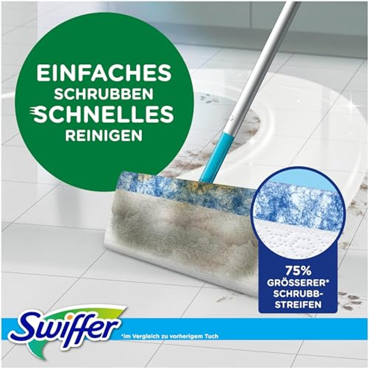 Swiffer Vloerwisser 1 x starterset, 16 x droge, 8 x natte navullingen - 3-pack