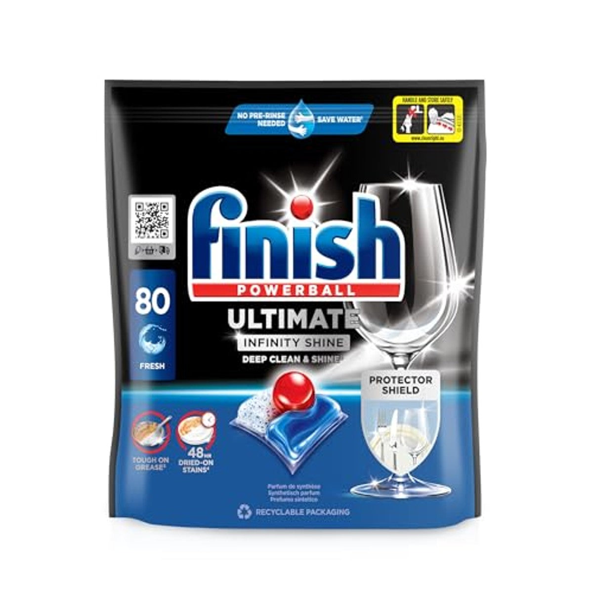Finish Ultimate Infinity-glans-vaatwastabs 80 Finish Caps – foto 3