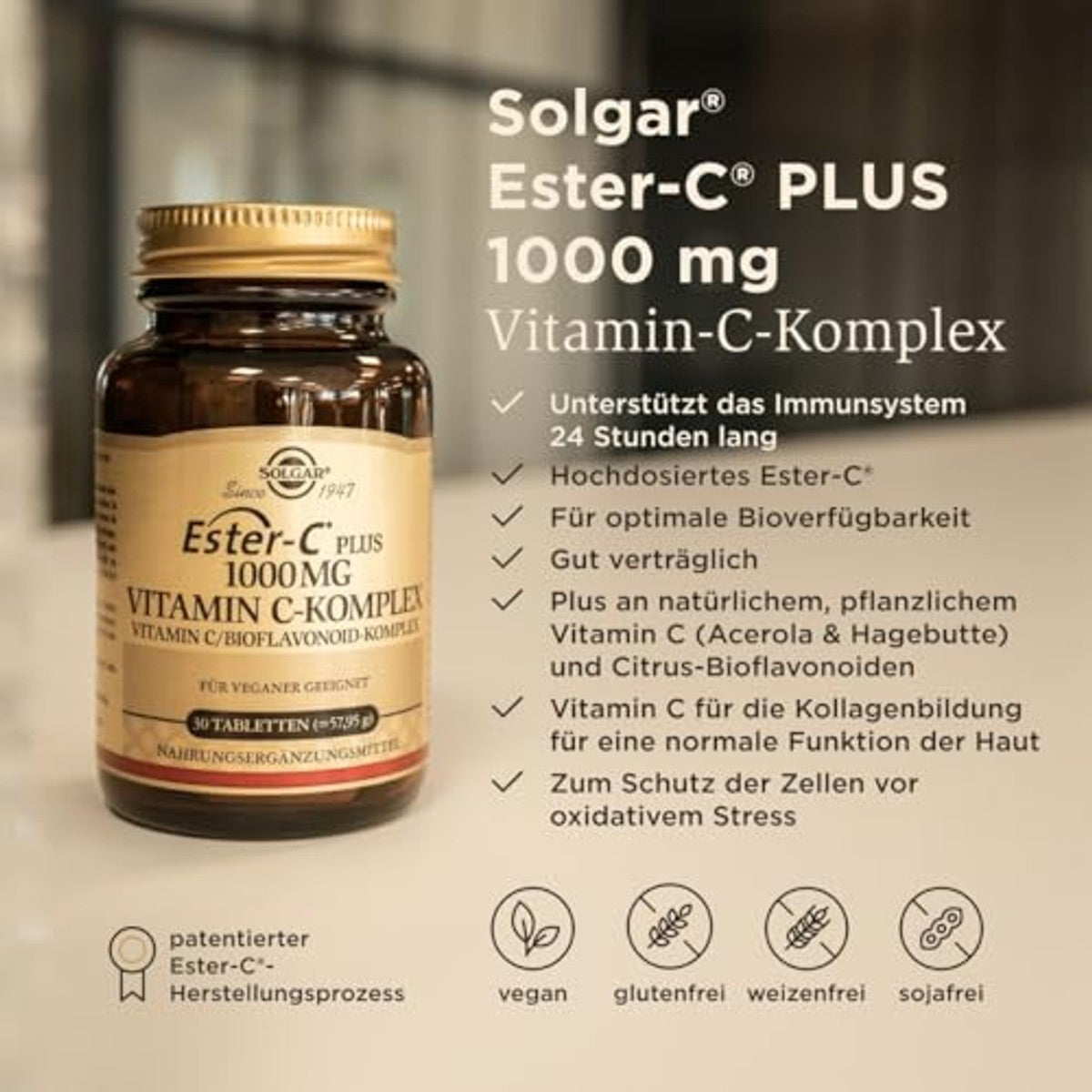 Solgar Ester-C Plus 1000 mg Vitamine C Complex 30 Capsules - 6-pack