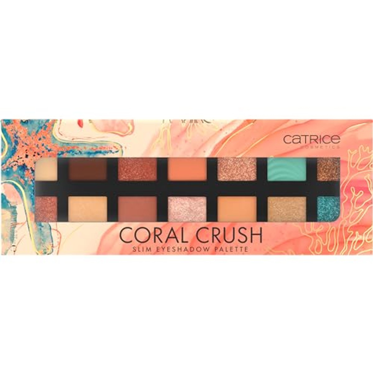 Catrice Coral Crush Slim oogschaduwpalet 030 14 kleuren 10,6 g - 6-pack