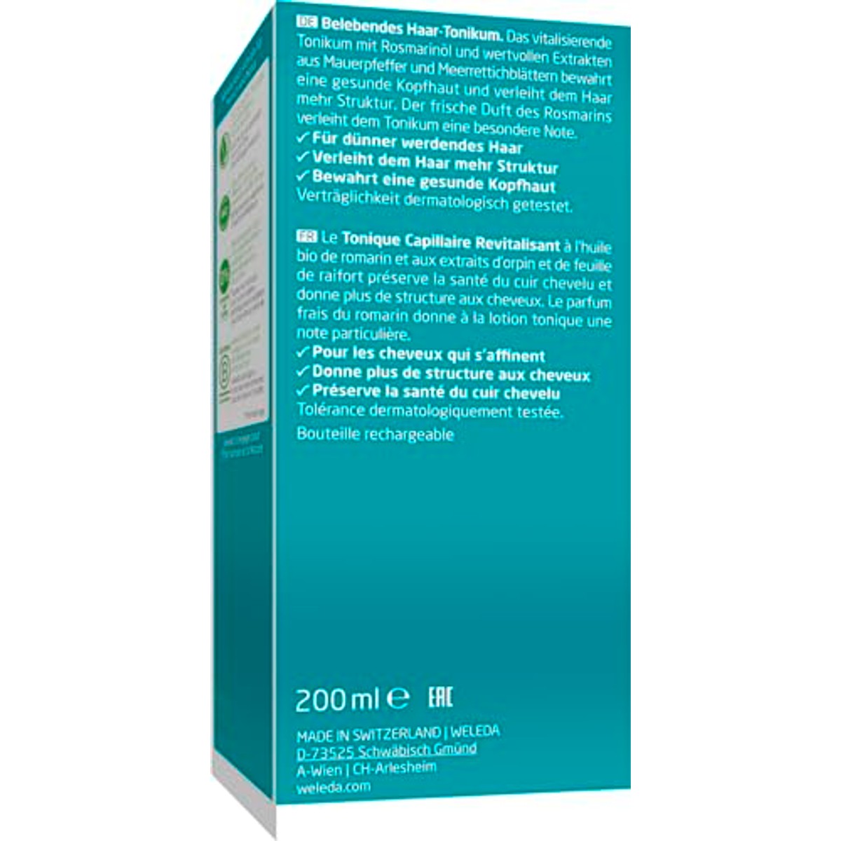Weleda Rozemarijn Haartonicum 200 ml - 6-pack
