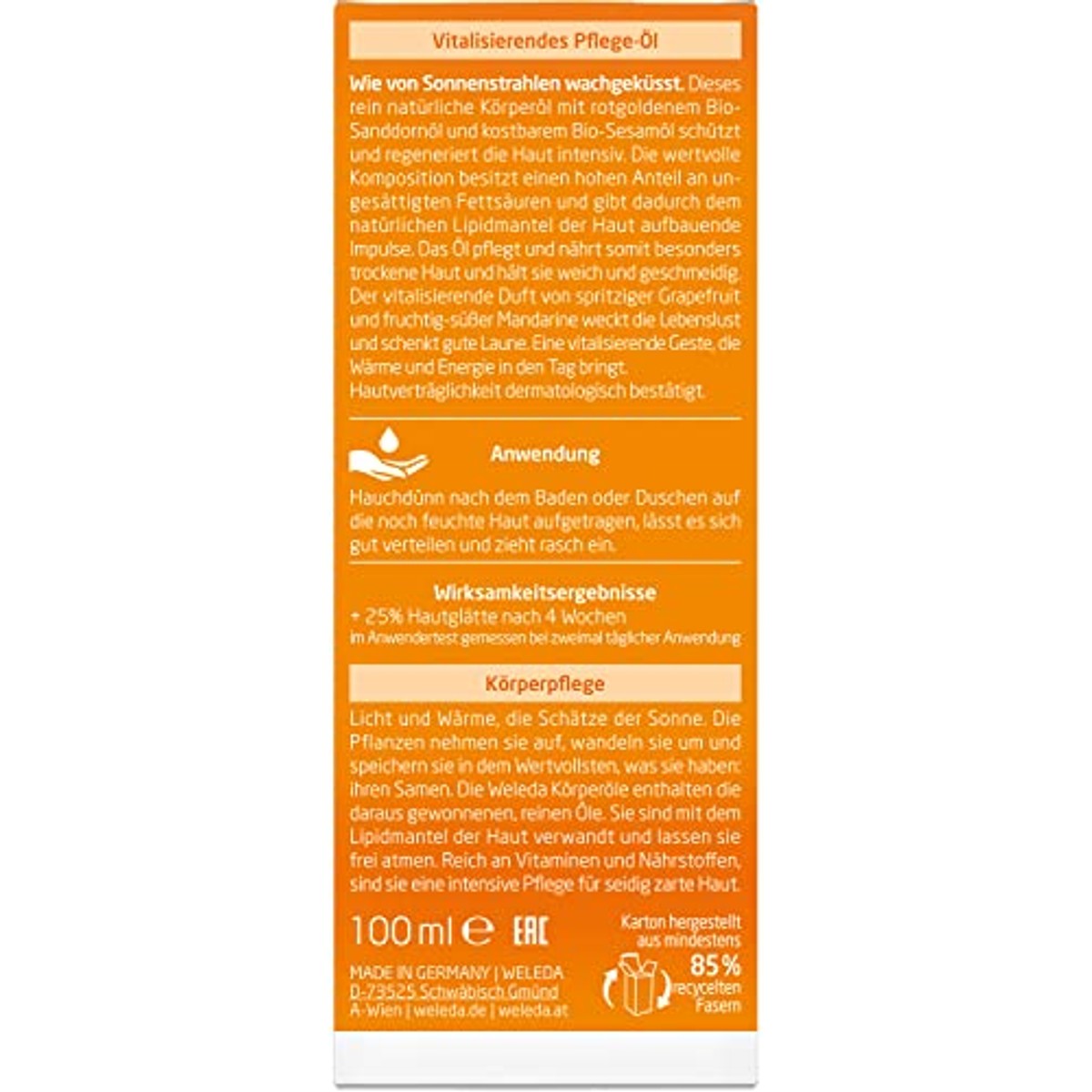 Weleda Duindoorn Vitaliserende Body Olie 100 ml – foto 3