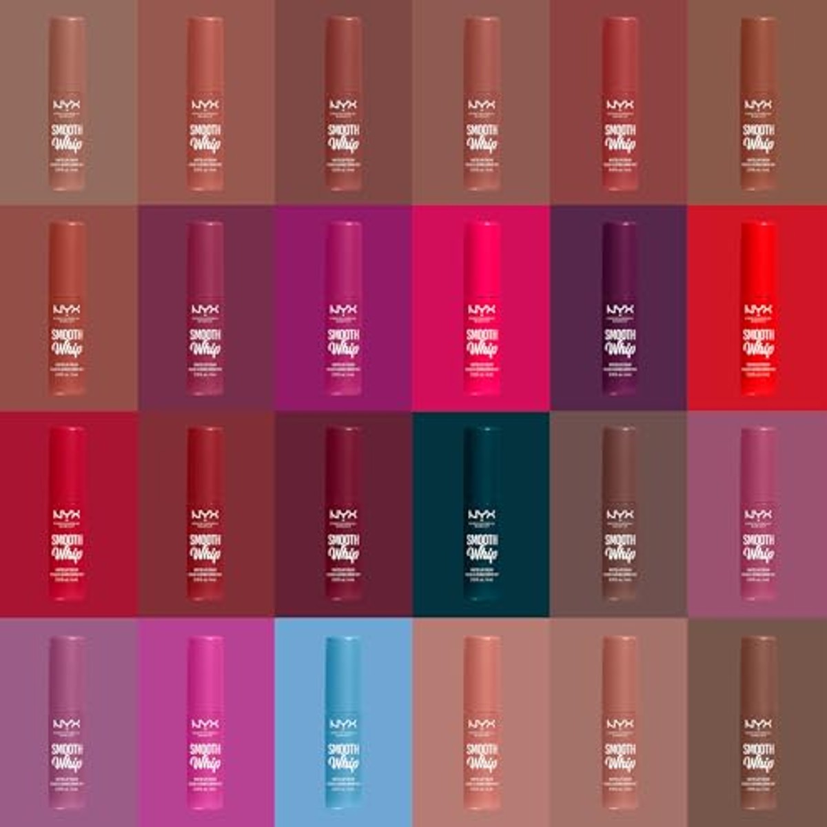 NYX PROFESSIONAL MAKEUP Smooth Whip Matte Lip Cream Pancake Stacks 4 ml - 6 stuks
