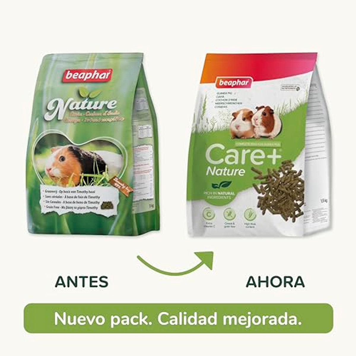 Beaphar Care+ Nature Caviavoer 1,5 kg - 3-pack
