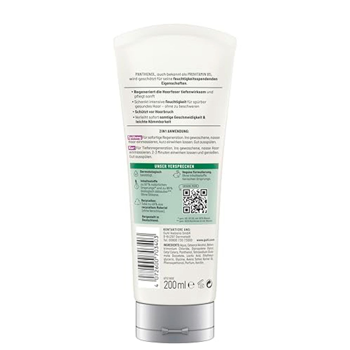 Guhl Panthenol + reparatie 2-in-1 kuur & spoeling 6 x 200 ml - Voordeelverpakking – foto 3