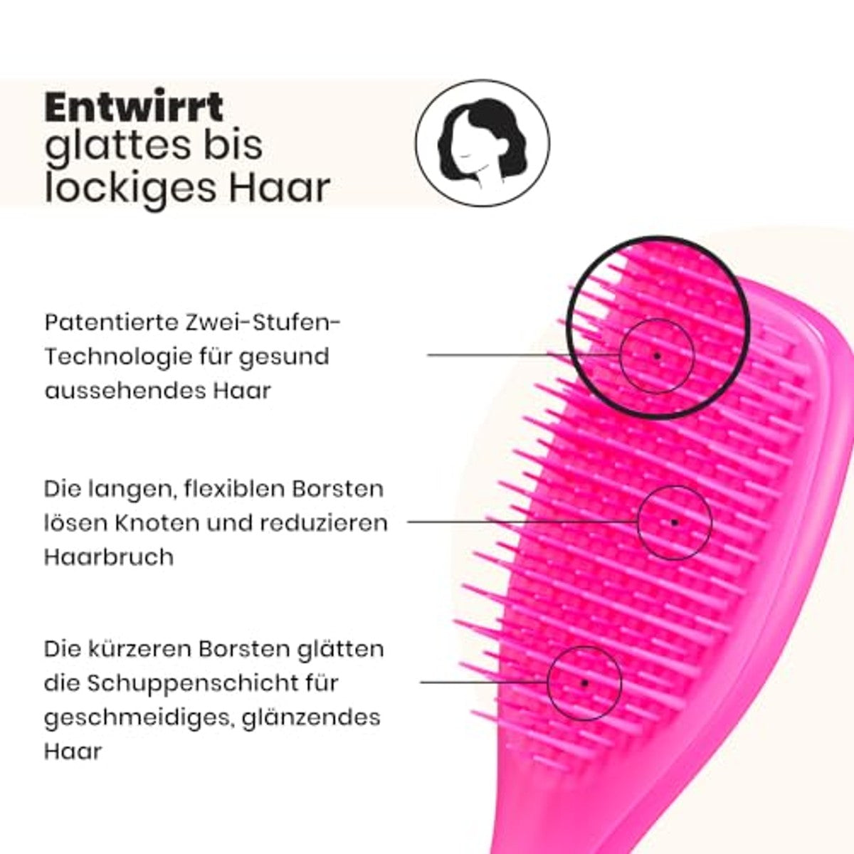 Tangle Teezer Ultimate Detangler Klein Roze - 6-pack