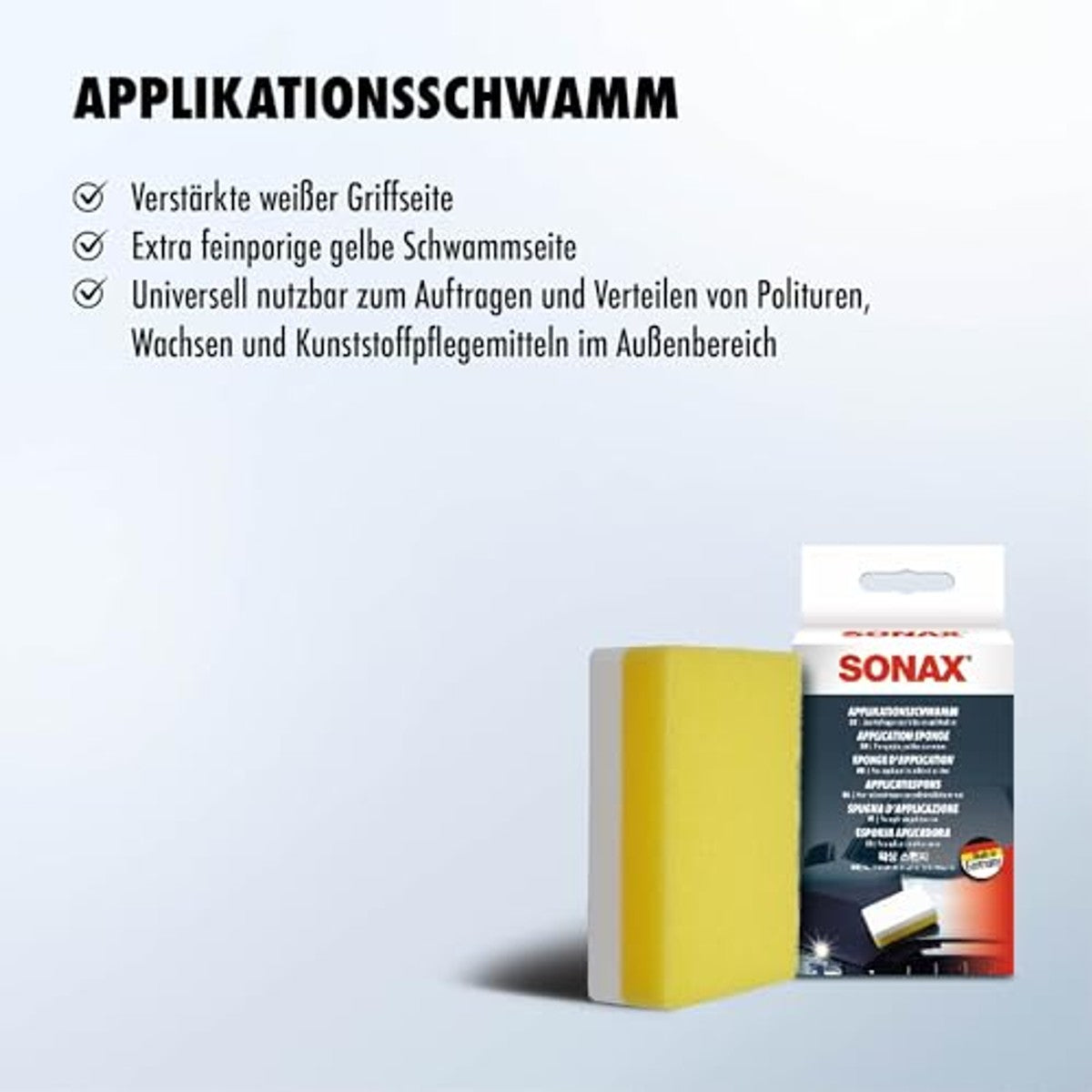 SONAX gebruiksspons 3 x 1 stuks - Voordeelverpakking