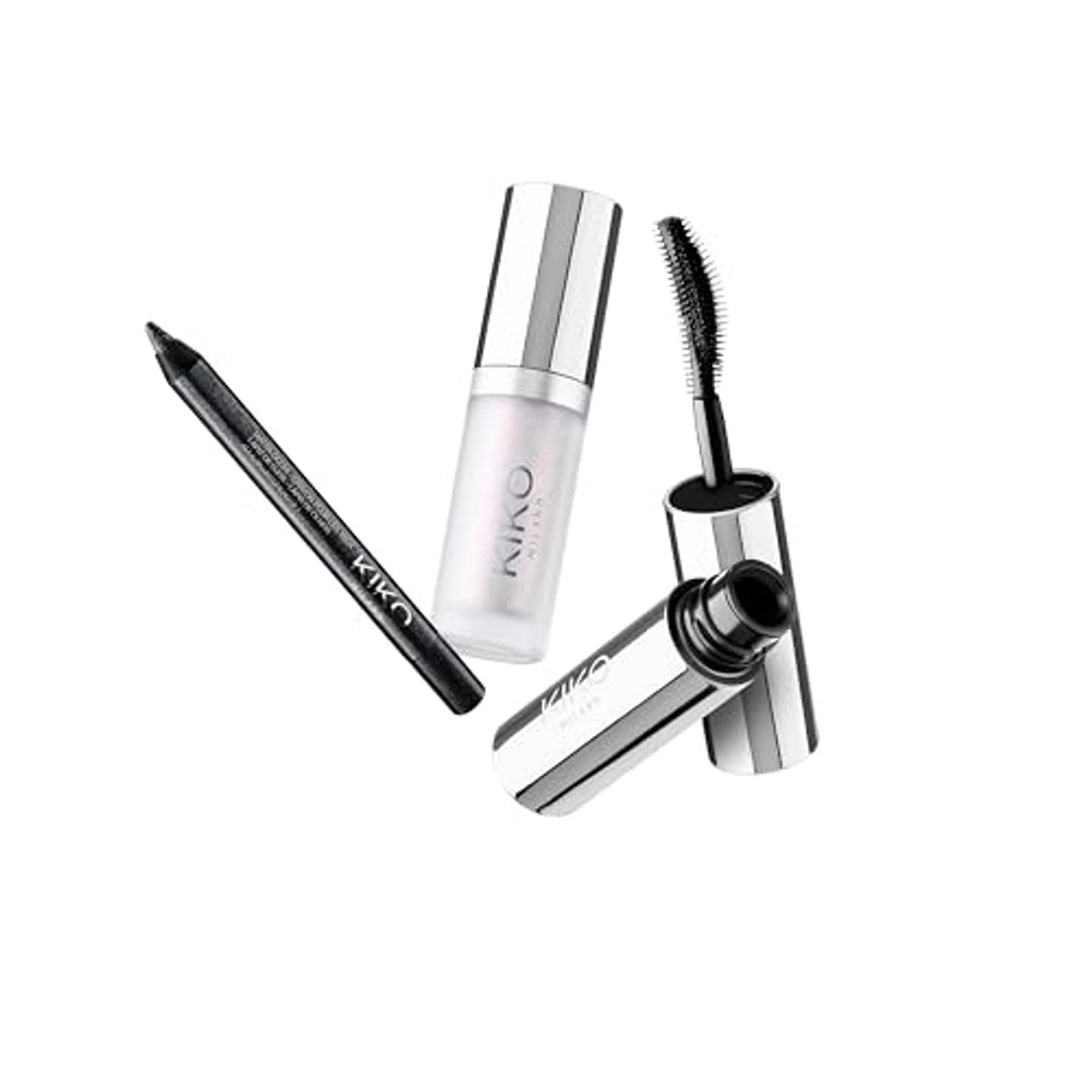 KIKO Milano Snow-Kissed Holiday Secret Santa Mini make-up cadeauset, make-up cadeauset: volume mascara, kajalstift en vloeibare highlighter in miniformaat – Kiko Milano