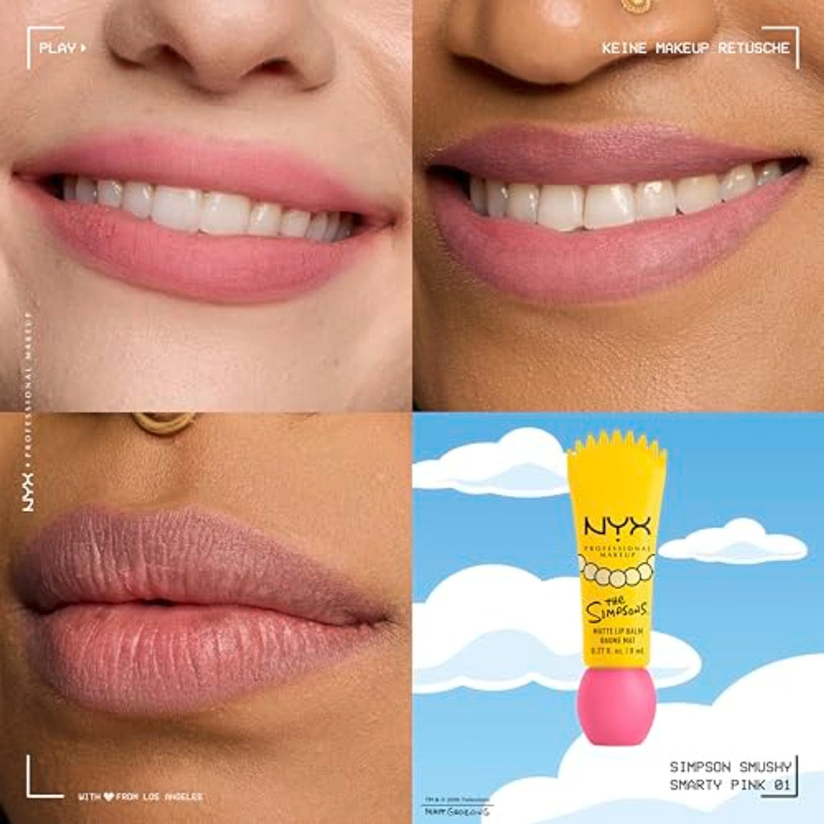 NYX PROFESSIONAL MAKEUP Simpsons Smushy Smarty Pink - 3 stuks