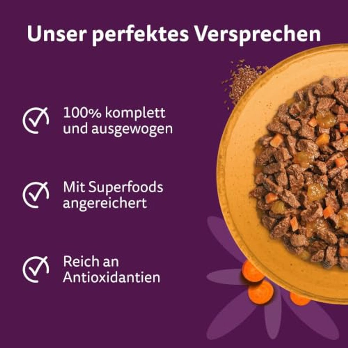 Whiskas 1+ Superfoods natvoer kattenvoer gevogelte 6 x 6 x 50 g - 6-pack