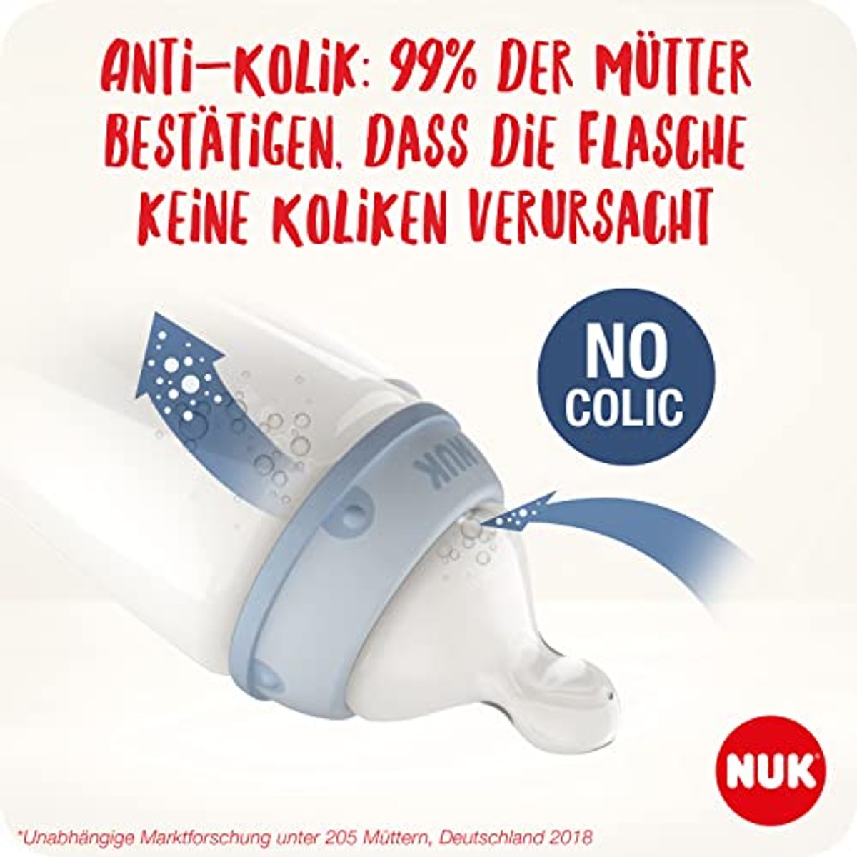 NUK First Choice+ Babyfles Safari neutraal 0-6 maanden 3 x 150 ml - Voordeelverpakking