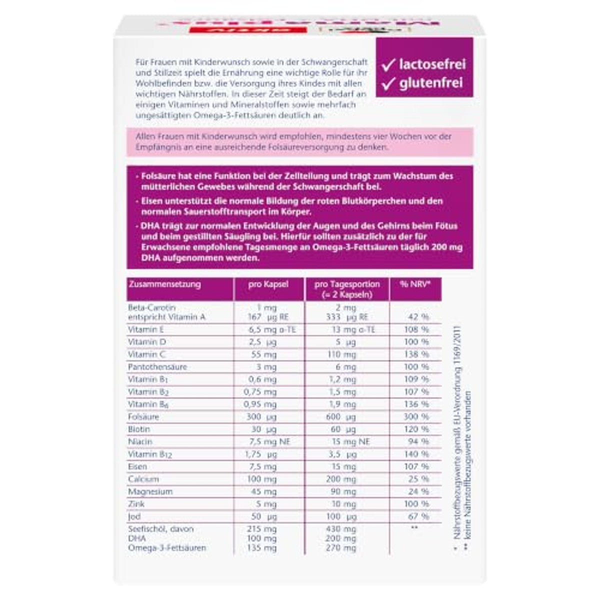 Doppelherz Mama Plus met DHA + Foliumzuur 120 Capsules - 3-pack