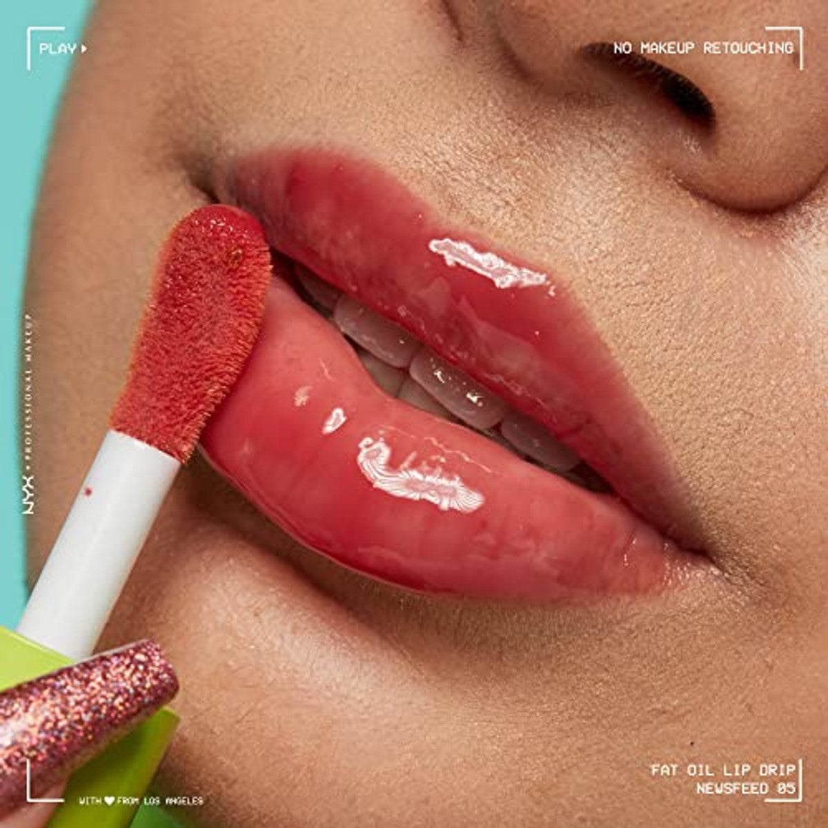 Nyx Professional Makeup Vochtinbrengende lipgloss, intensieve glans en tot 12 uur verzorging, met dikke applicator en voedende oliën, Fat Oil Lip Drip, kleur: Newsfeed, 1 stuk – NYX PROFESSIONAL MAKEUP