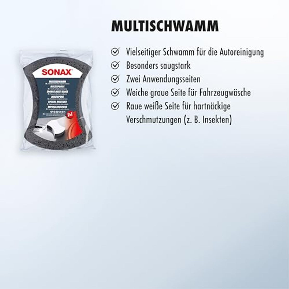 SONAX MultiSchwamm 3 x 1 stuk - Voordeelverpakking