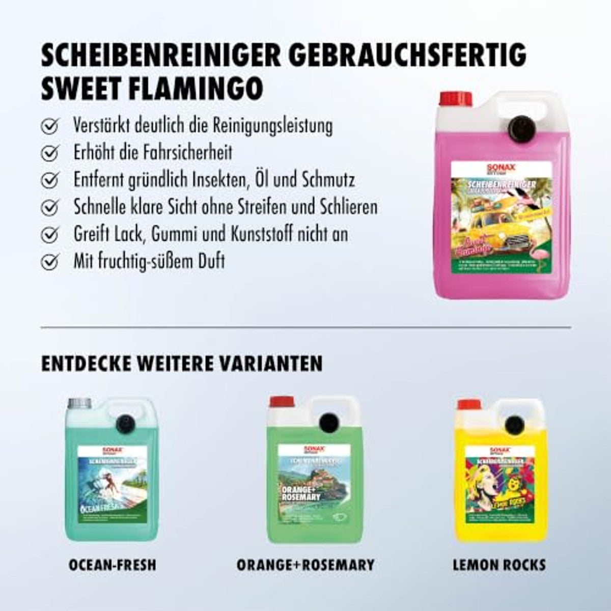 SONAX Ruitenreiniger gebruiksklaar Sweet Flamingo 5 liter – SONAX