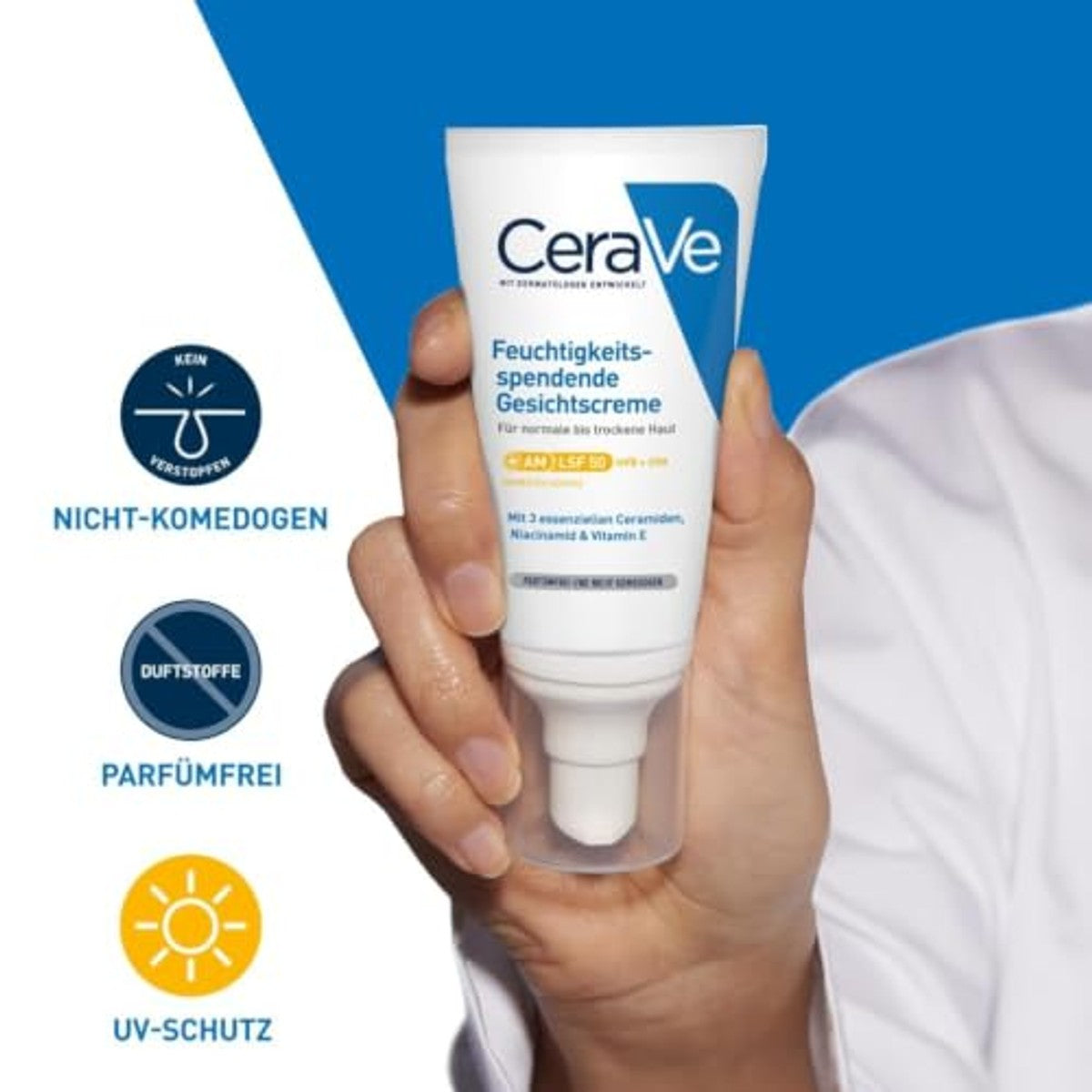 CeraVe Hydraterende Gezichtscrème SPF 50 50 ml