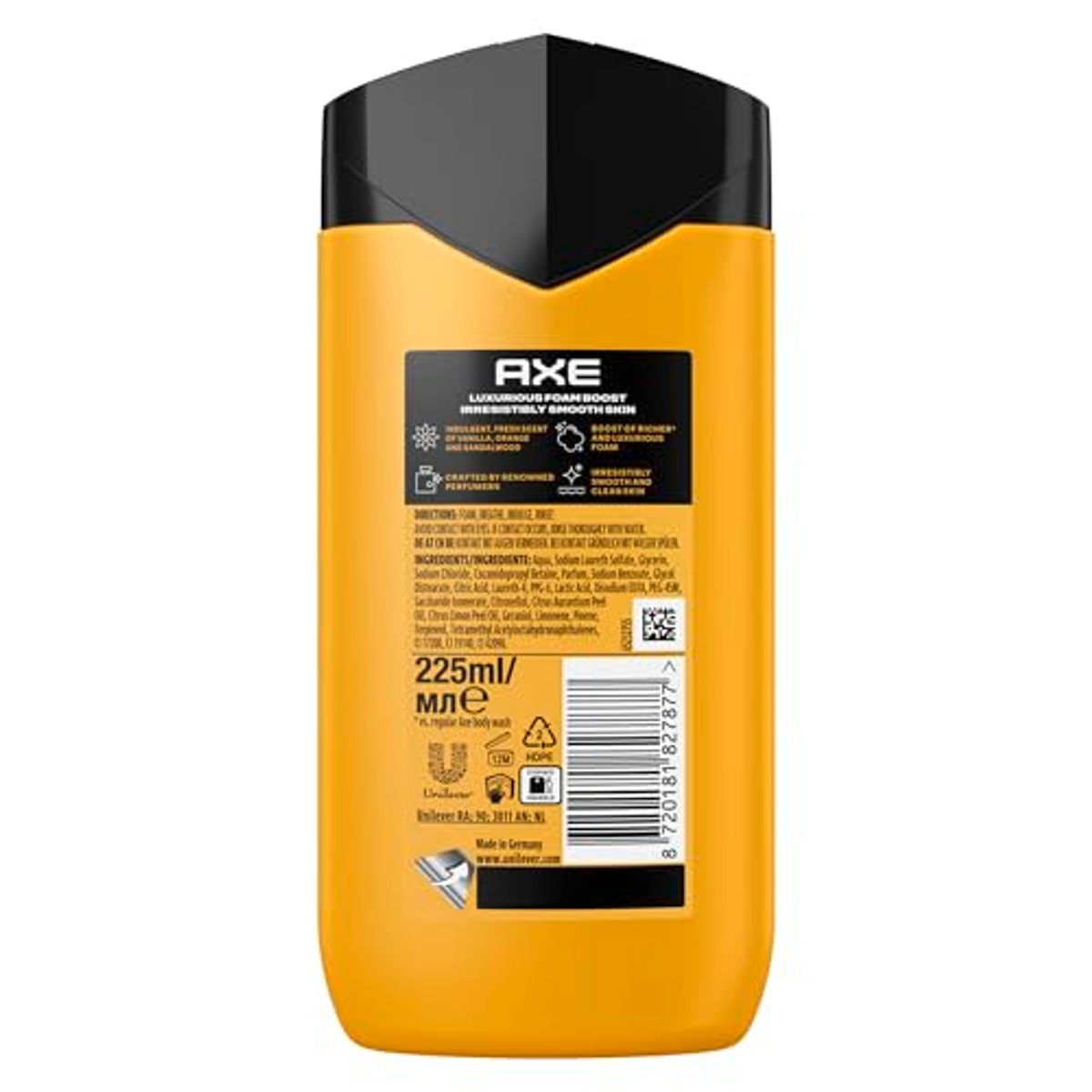 Axe Fine Fragrance douchegel Black Vanilla 6 x 225 ml - Voordeelverpakking