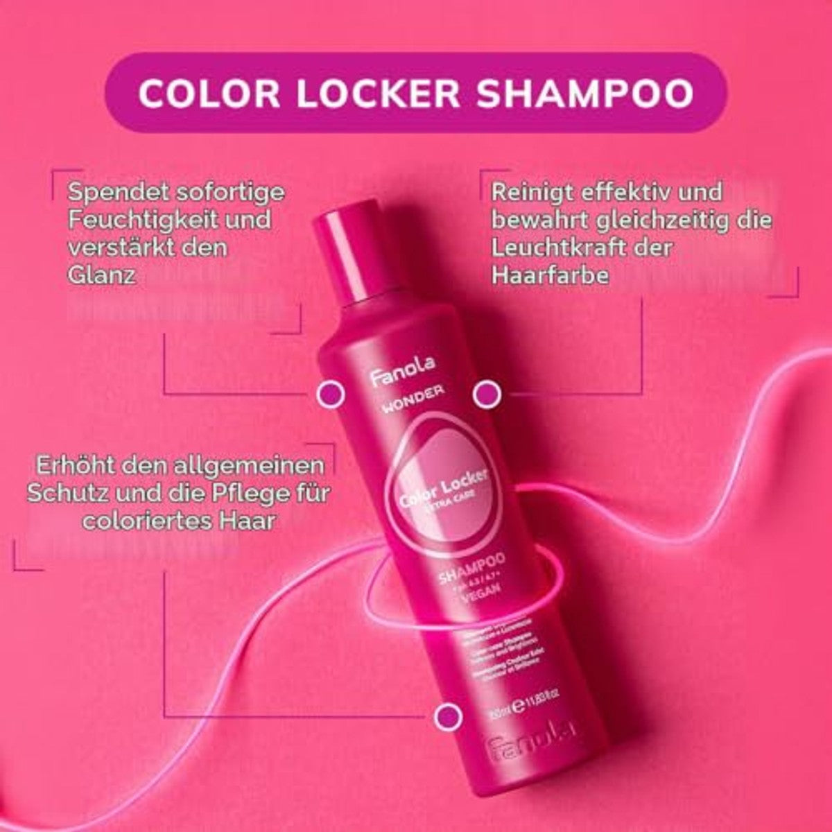 Fanola Wonder Color Locker Shampoo na Kleuring 1000 ml - 3-pack