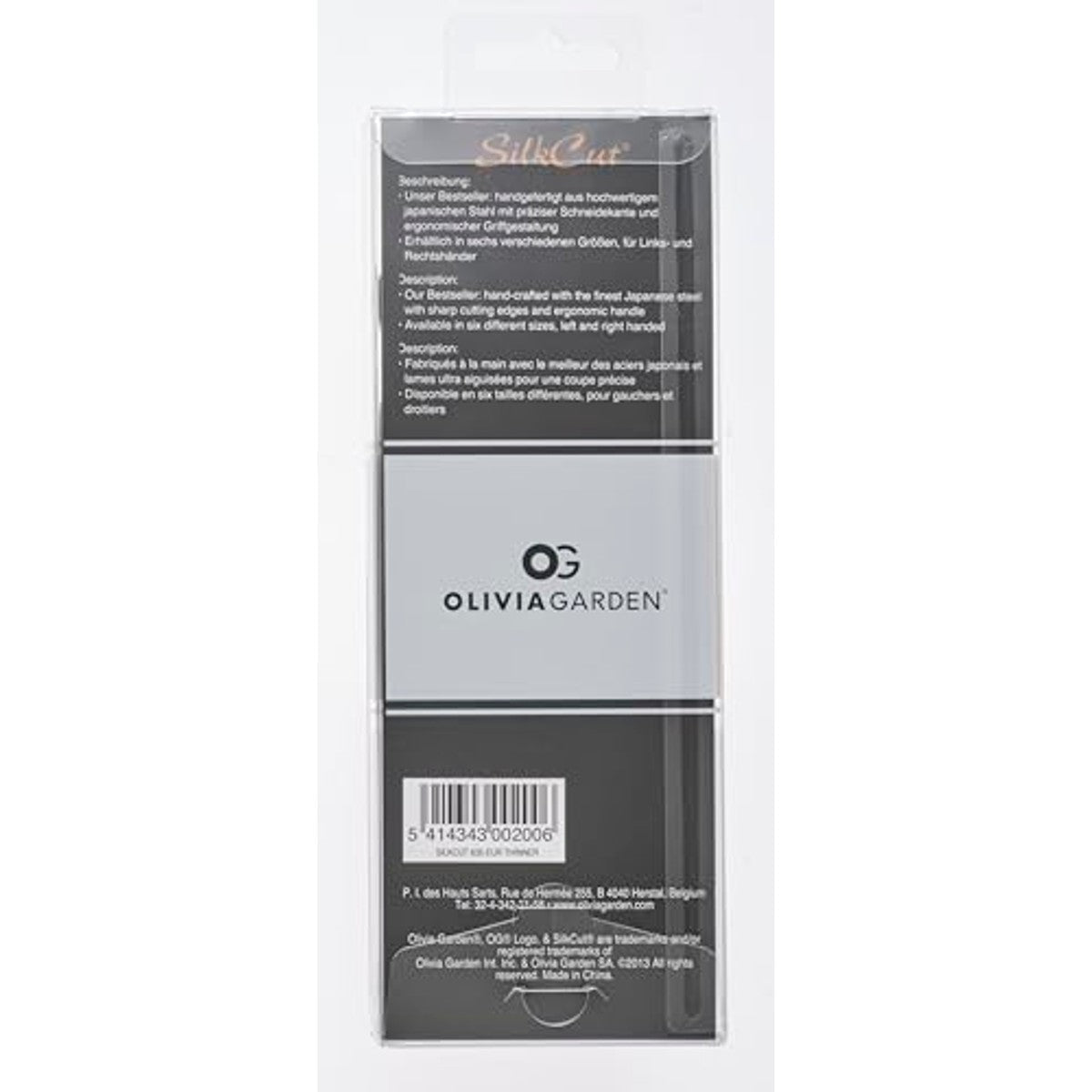 Olivia Garden Silkcut Haarknipschaar Europa Effileerschaar 635, 15,5 cm - 6-pack