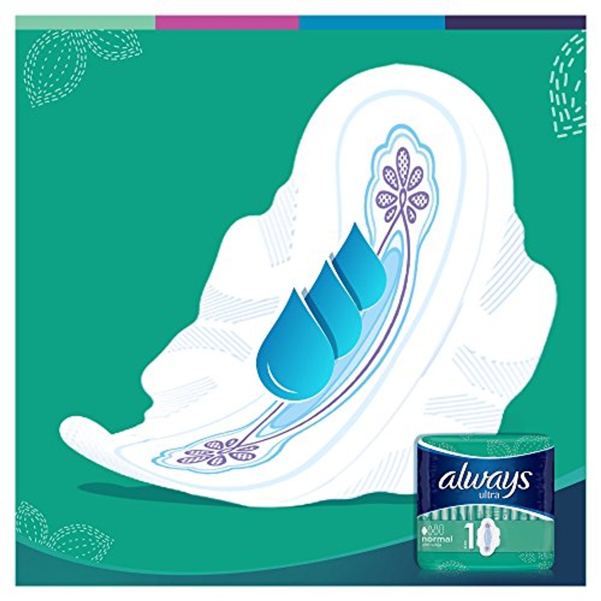 Always Ultra Normaal maat 1 maandverband met vleugels, 56 stuks – Always