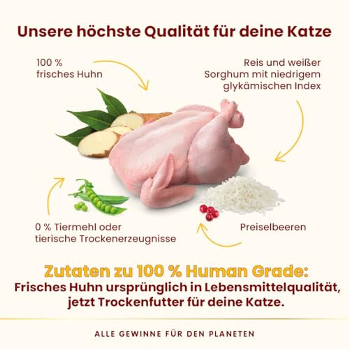 Almo Nature HFC Our Best Droogvoer voor Gesteriliseerde Katten Verse Kip 300 g - 3-pack