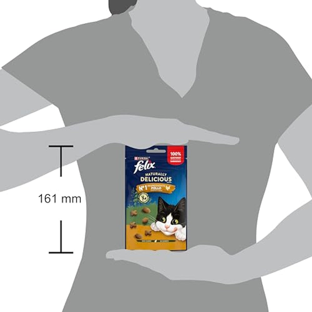 Felix Naturally Delicious kattensnacks kip 8 zakjes à 50 g – Felix