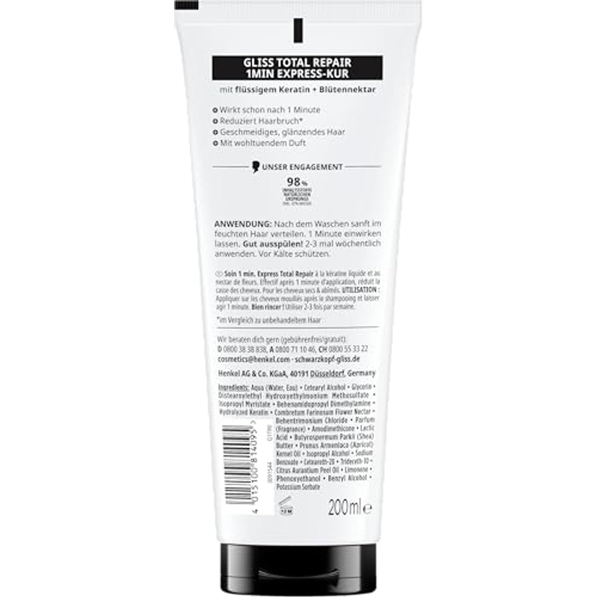 Gliss 1-minuut intensieve behandeling Total Repair 200 ml – Gliss