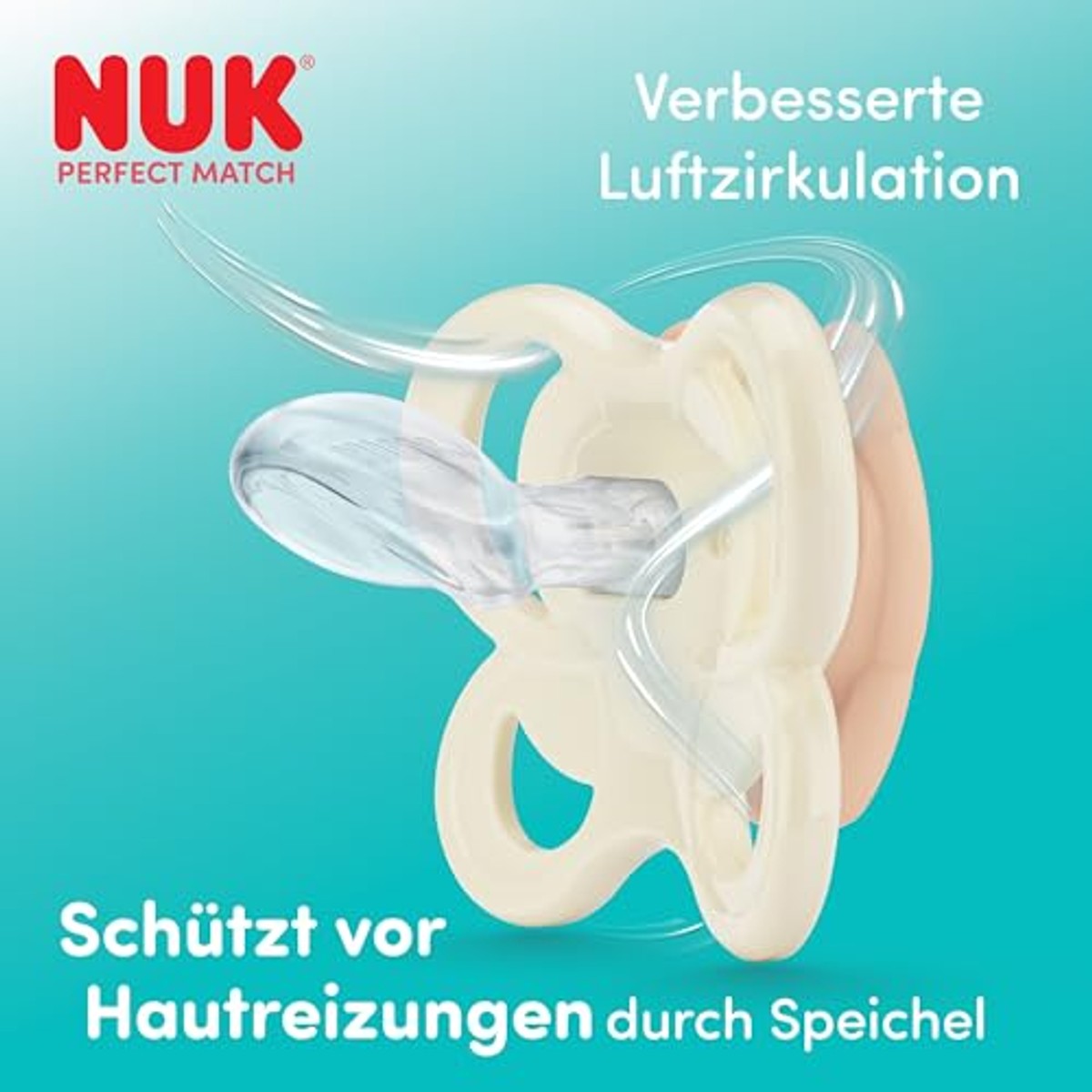 NUK Perfect Match Air Fopspeen 0-6 maanden vos/beer 2 stuks – NUK