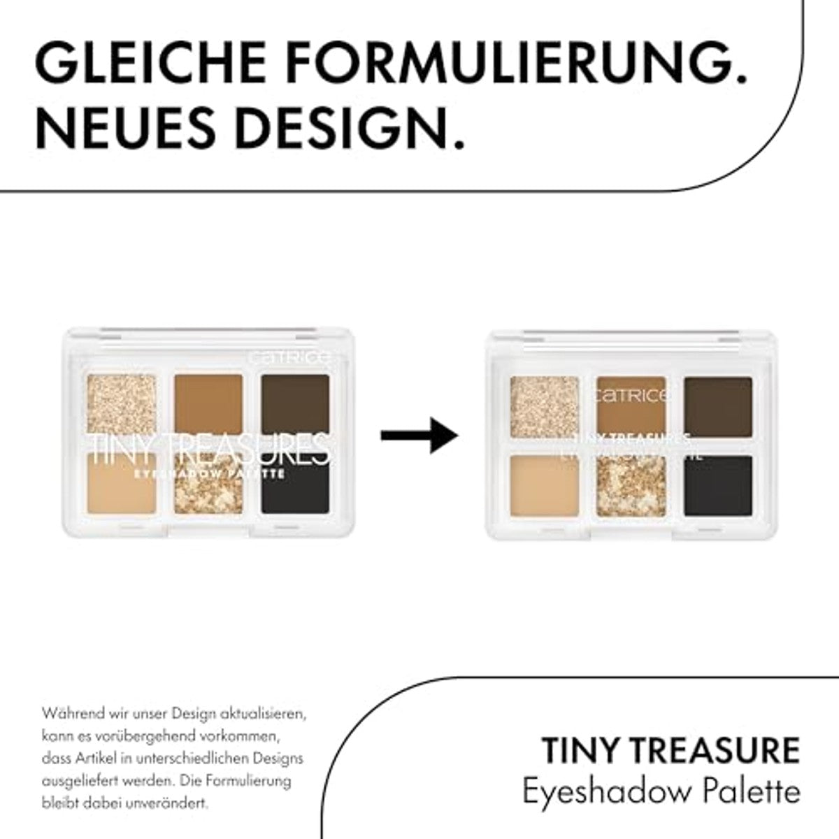 Catrice Tiny Treasures Oogschaduwpalet, nr. 010, bruin, 6 bruine tinten, glinsterend, veganistisch, zonder microplasticdeeltjes, vrij van nanodeeltjes, zonder parfum, per stuk verpakt (4,2 g) | Mini oogschaduwpalet, mix van verschillende tinten – Catrice Cosmetics