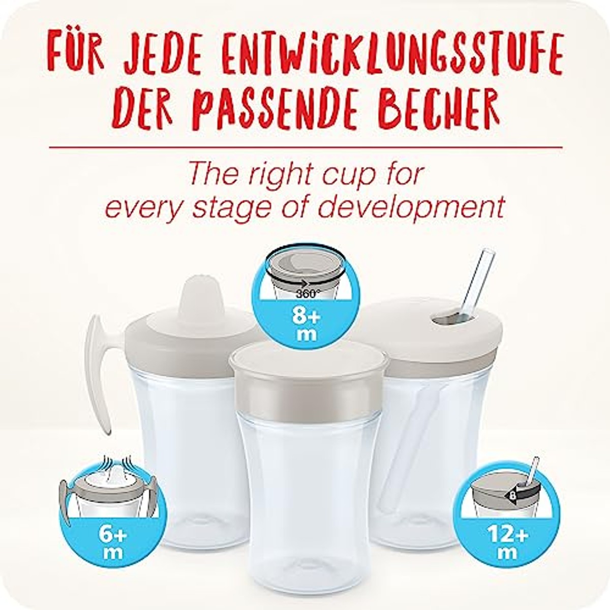 NUK Action Cup vervangende rietjes siliconen 2 stuks – NUK