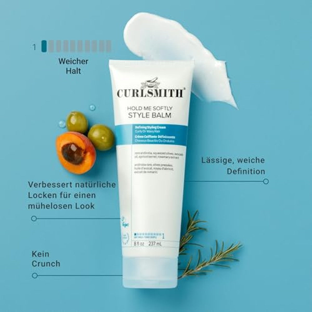 Curlsmith Hold Me Softly Style Balsem – natuurlijke stylingcrème voor golvend en krullend haar