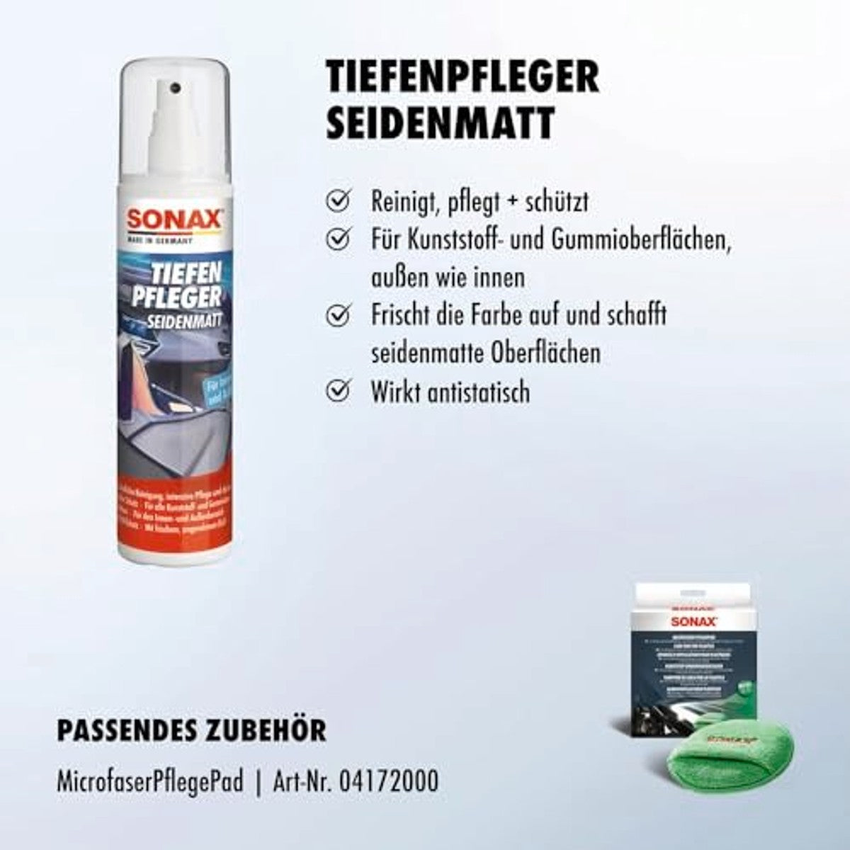 SONAX Diepteverzorging Zijdemat 6 x 300 ml - Voordeelverpakking