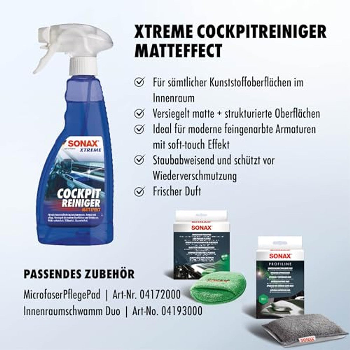 SONAX Xtreme Dashboardreiniger Mat Effect 3 x 500 ml - Voordeelverpakking