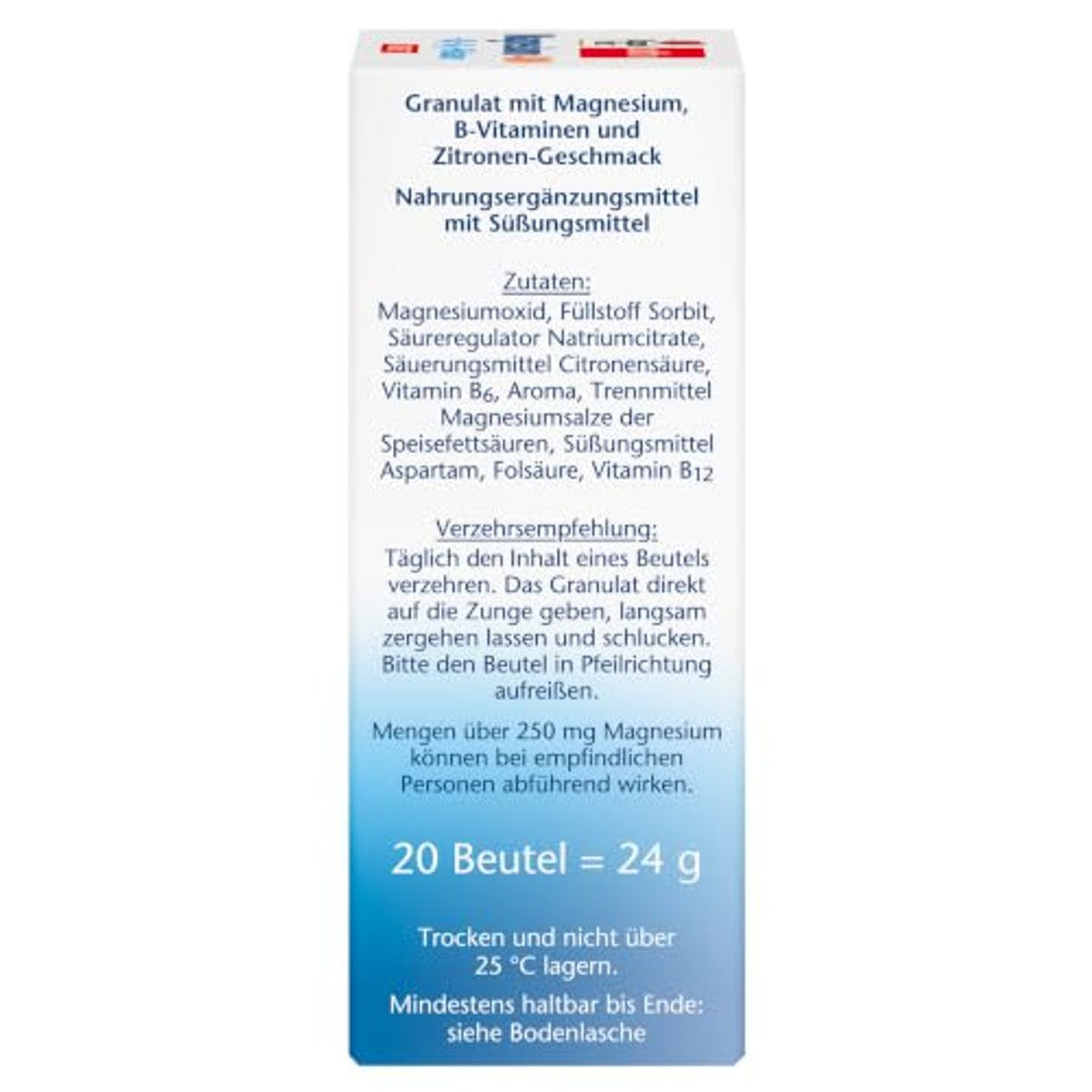 Doppelherz Magnesium 400 + B6 + B12 + Foliumzuur Direct 20 Porties - 6-pack