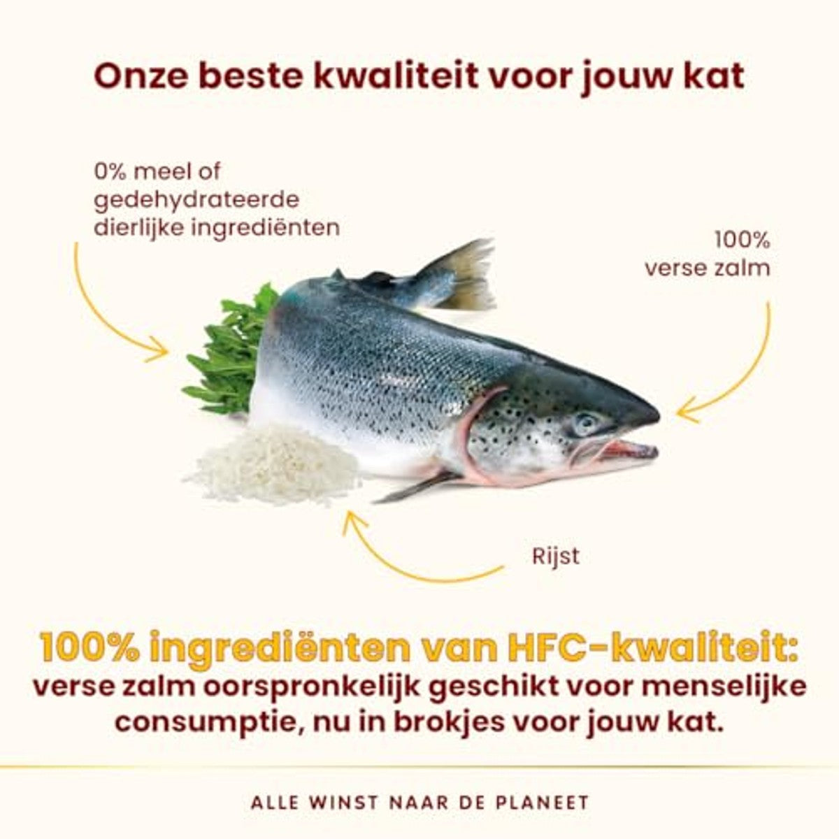 Almo Nature HFC Our Best Droogvoer voor Katten Verse Zalm 2 x 300 g - 3-pack