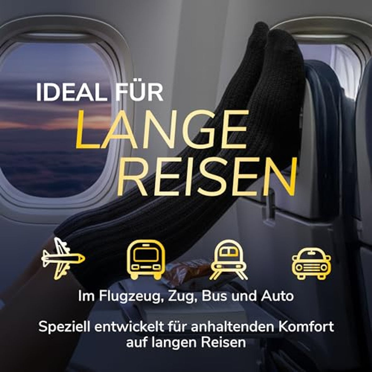 Dr. Scholl's Reissokken zwart 40-44 1 paar - 3-pack