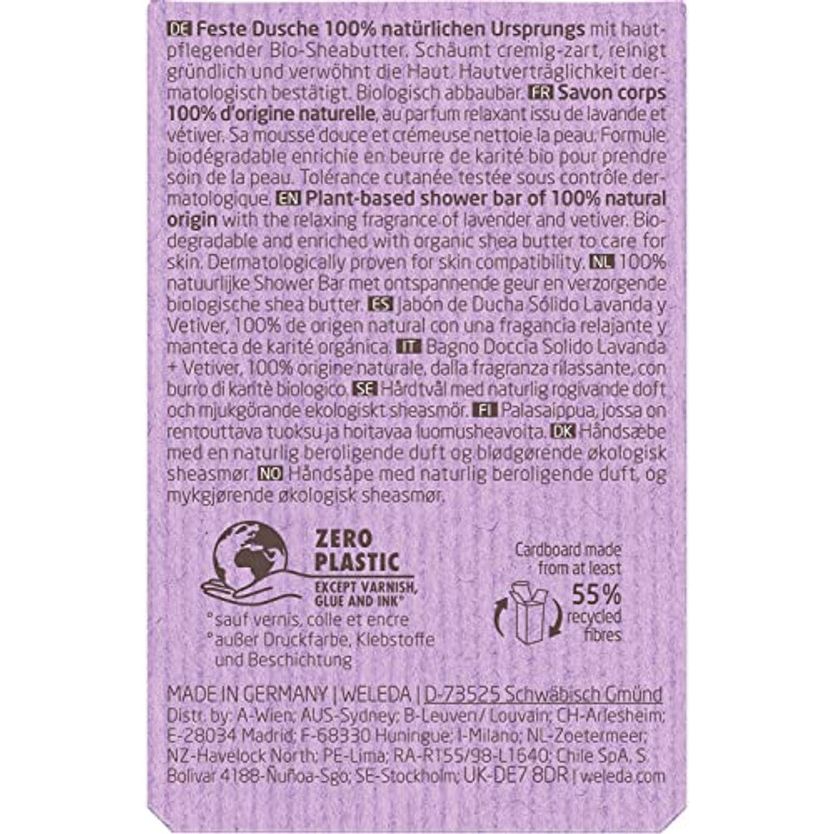 Weleda Bio Shower Bar Lavendel & Vetiver 75 g