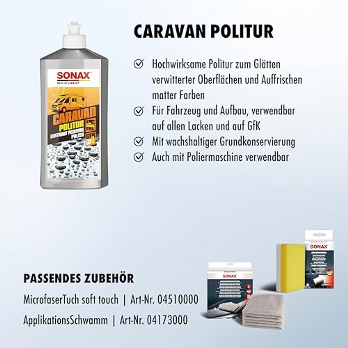 SONAX Caravan polijstmiddel 6 x 500 ml - Voordeelverpakking