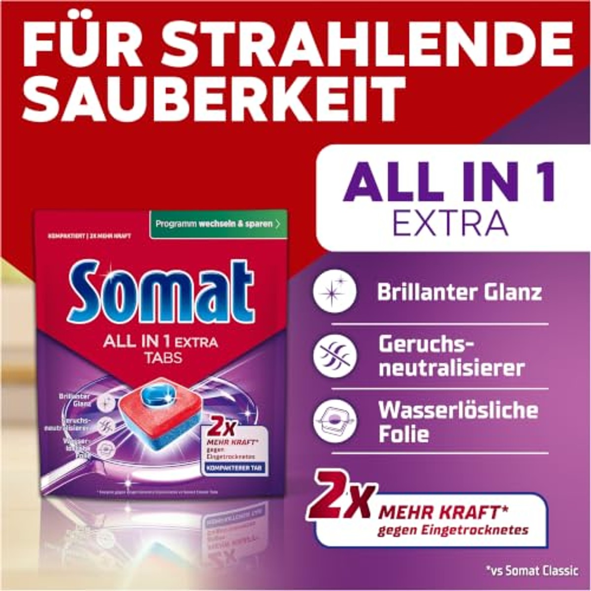 Somat All in 1 Extra vaatwassertabs 92 AW - 6-pack