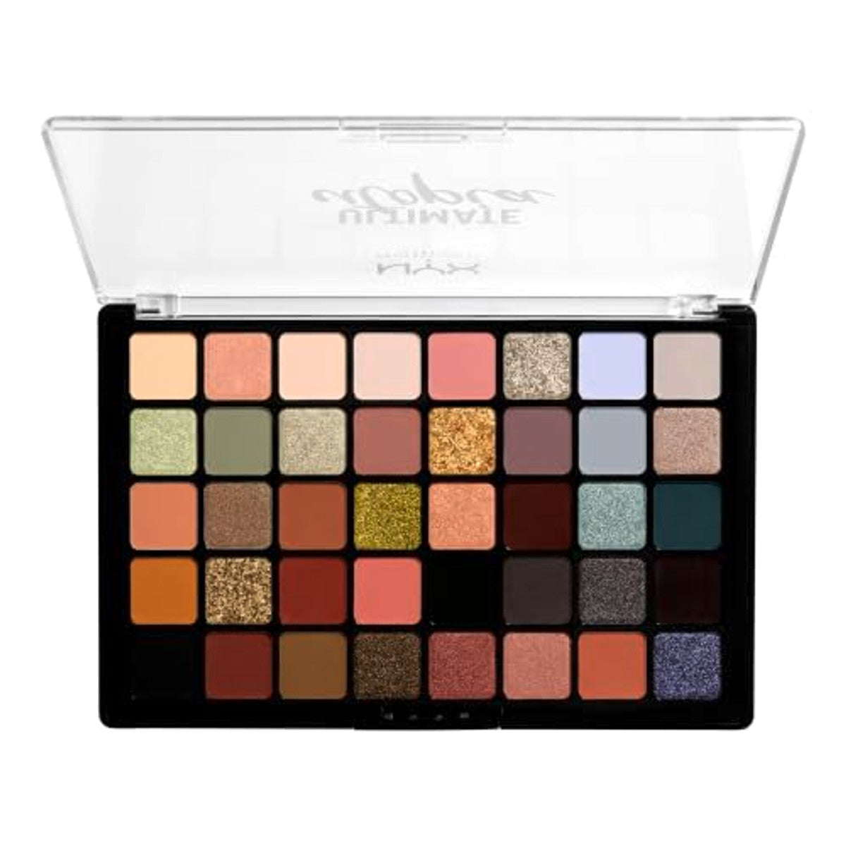 NYX Professional Makeup Oogschaduwpalet, Ultimate Shadow Palette, geperst poeder oogschaduw, 40 tinten, mat, gesatineerd, metallic, kleur: Ultimate Utopia – NYX PROFESSIONAL MAKEUP