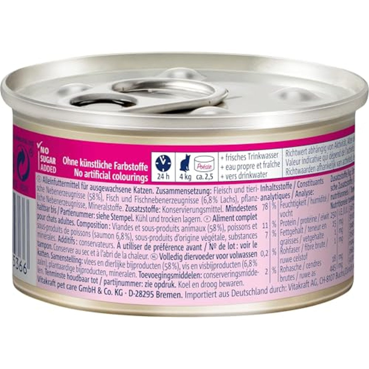 Vitakraft Poésie Mousse natvoer kattenvoer zalm 12 x 85 g - 6-pack