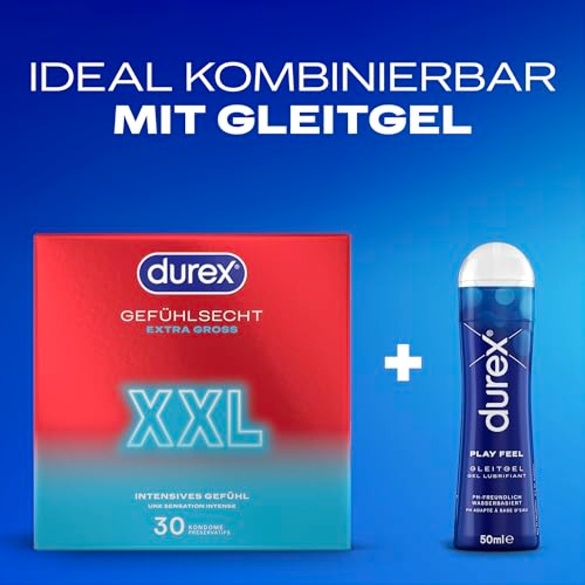 Durex Feel Real XXL condooms 3 x 30 stuks - Voordeelverpakking