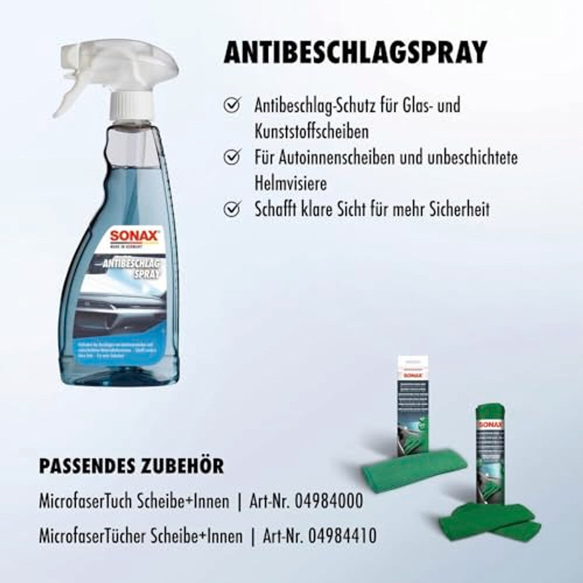 SONAX Anticondensspray 6 x 500 ml - Voordeelverpakking