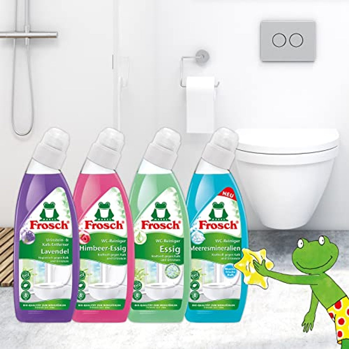 FROSCH Azijn Wc-reiniger 3 x 750 ml - Voordeelverpakking