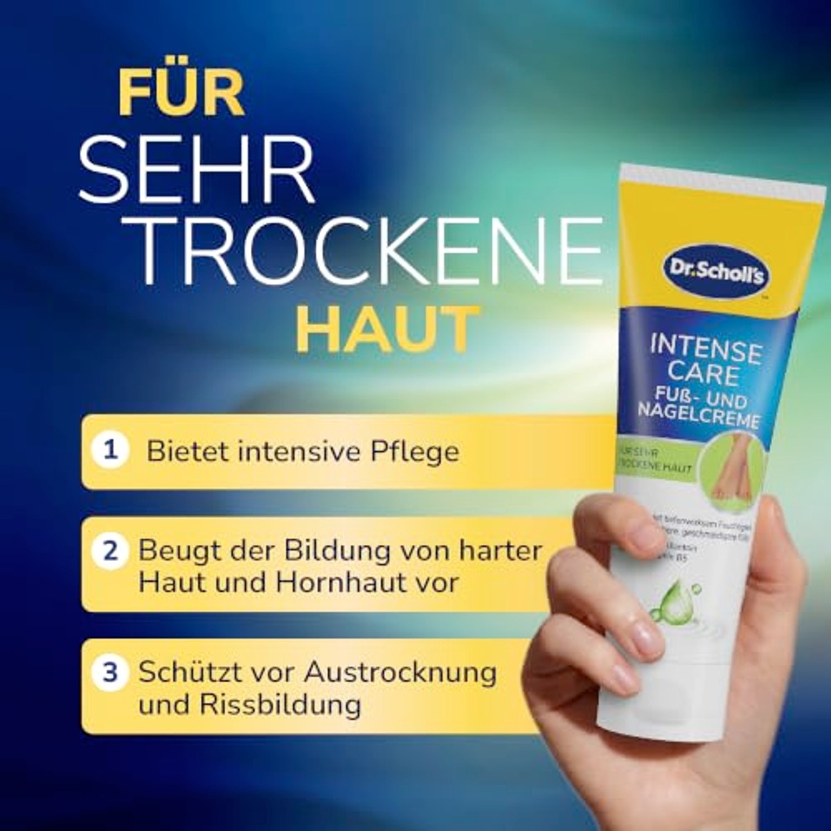 Dr. Scholl's Rijke Voet- en Nagelcrème 3 x 75 ml - Voordeelverpakking