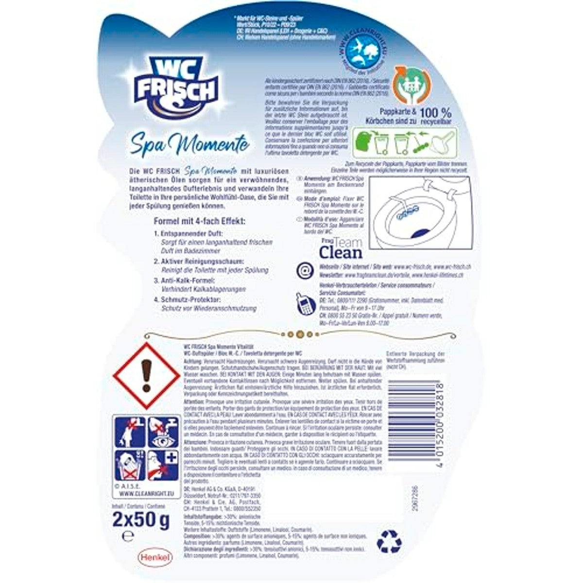 WC-Frisch Spa Moments Vitality toiletsteen 2 x 50 g – WC-Frisch