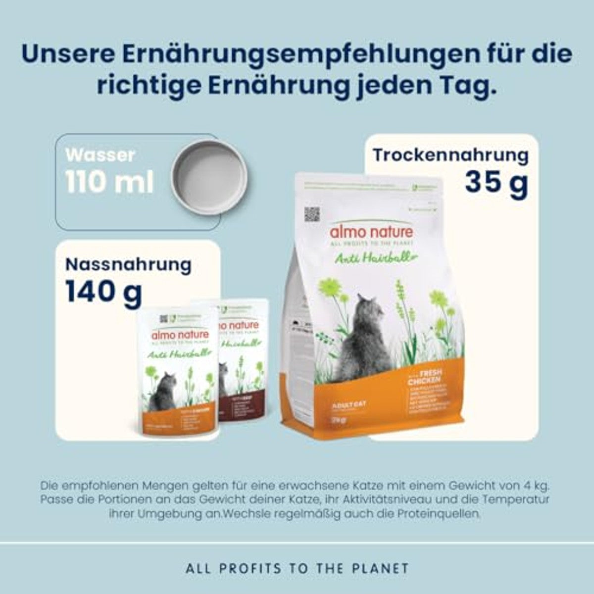 Almo Nature Anti-hairball - droogvoer voor katten met verse kip, met plantaardige vezelstofmix ter voorkoming van haarballen, zak van 2 kg – almo nature